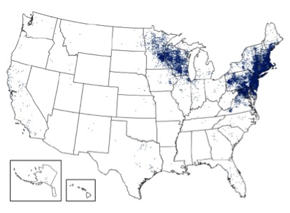 CDC Lyme Disease Map