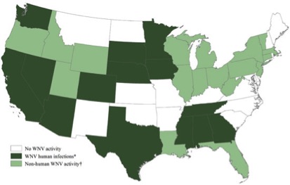 CDC WNV Map
