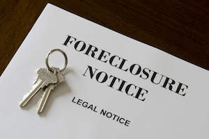 A home foreclosure notice